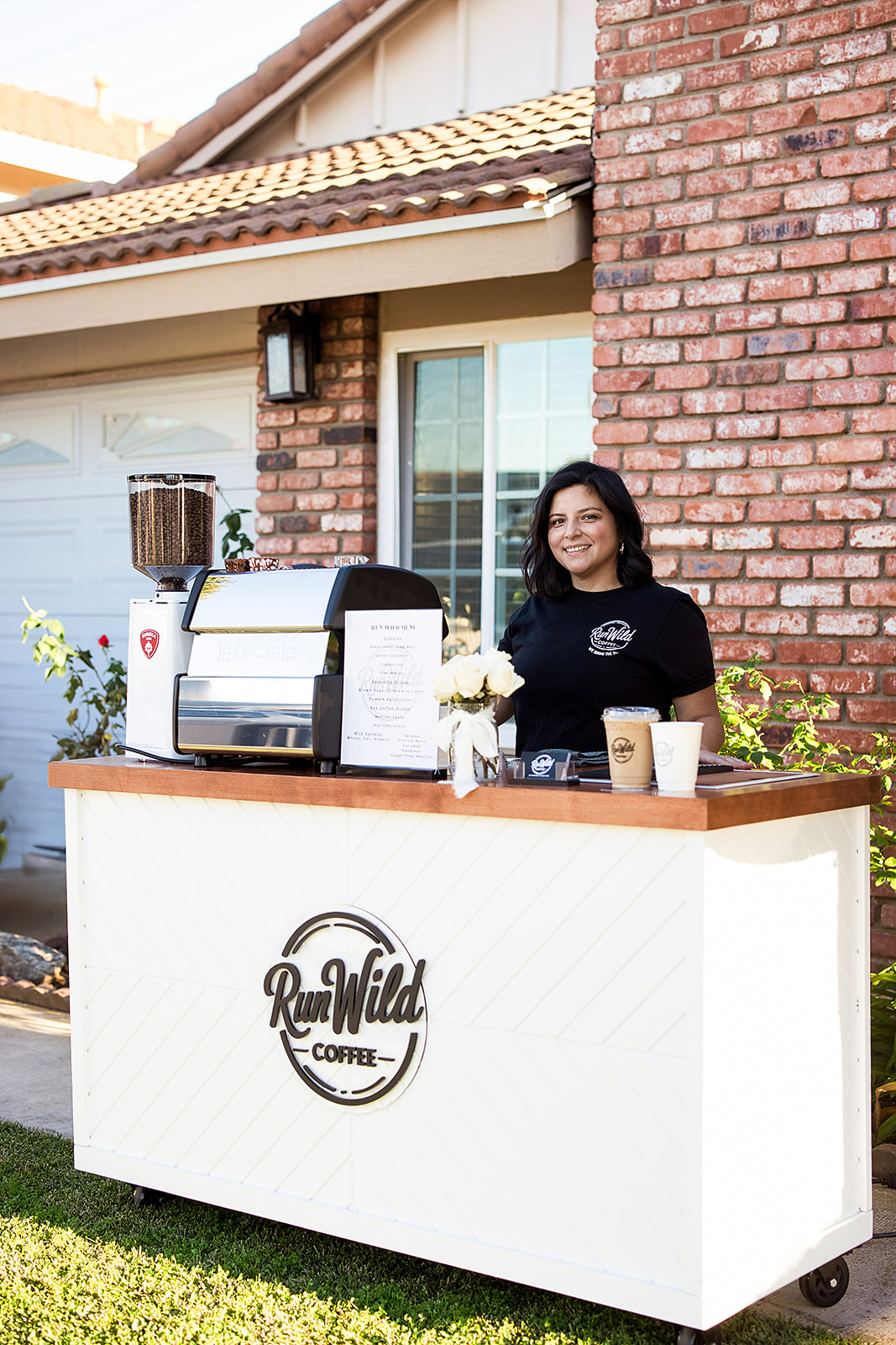 Run Wild Coffee cart wide shot at an event